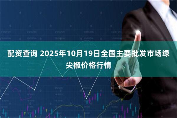 配资查询 2025年10月19日全国主要批发市场绿尖椒价格行情